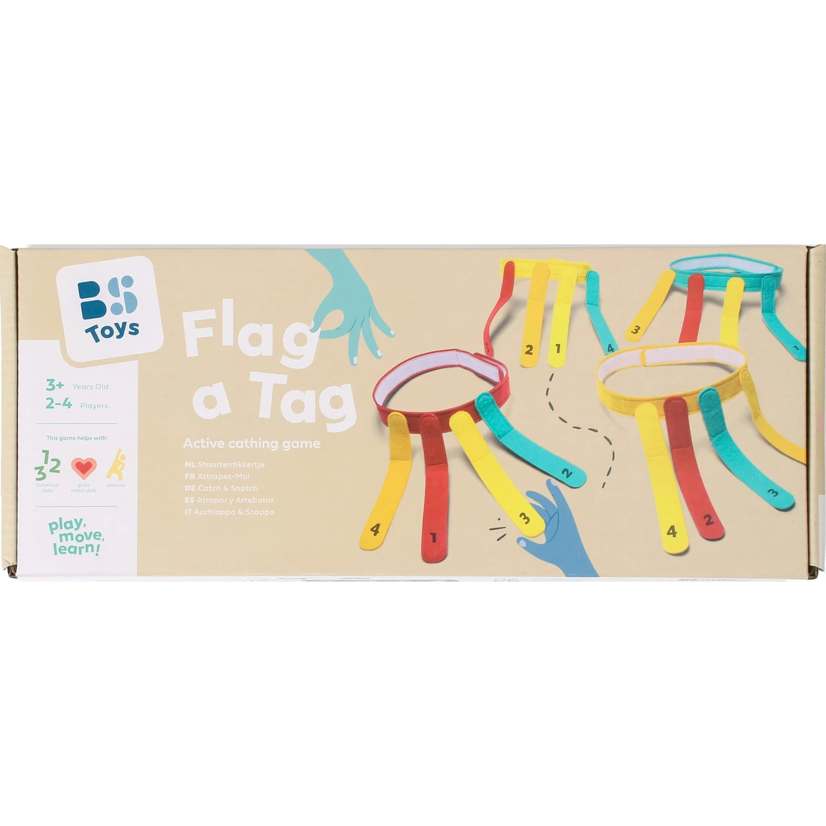 BS Toys Gra sportowa Ogonki 4 pasy na rzepy 12 ogonków 3+ | Pan Piksel