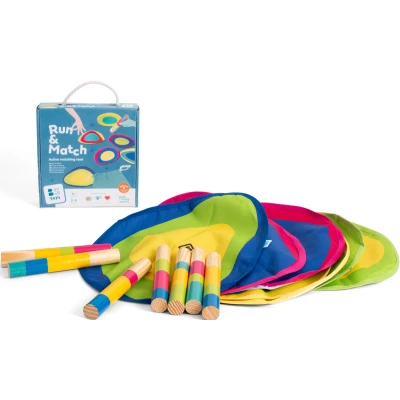 BS Toys Gra sportowa Biegnij i dopasuj Kolorowe Wyspy 7 materiałowych mat | Pan Piksel