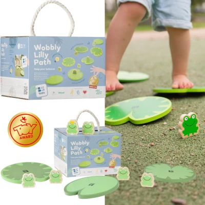 BS Toys Ścieżka równoważna dla dzieci Zbieraj żabki utrzymaj równowagę 3+ | Pan Piksel