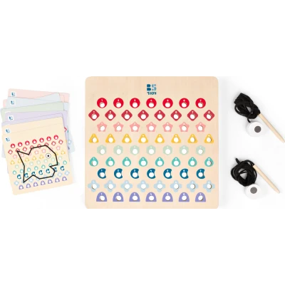 BS Toys Gra kodowania i przeplatanie nauka logiczna motoryka Montessori 6+ | Pan Piksel
