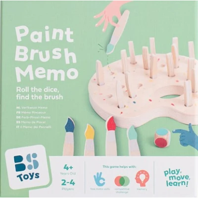 BS Toys Gra memory Kolorowe Pędzle z kostką 4+ | Pan Piksel