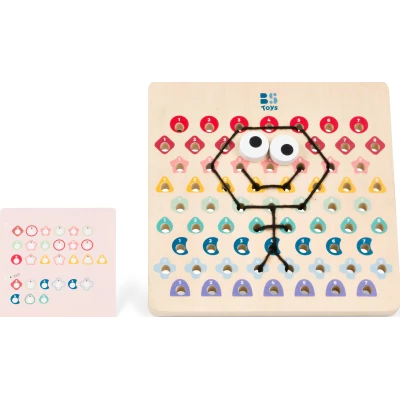 BS Toys Gra kodowania i przeplatanie nauka logiczna motoryka Montessori 6+ | Pan Piksel