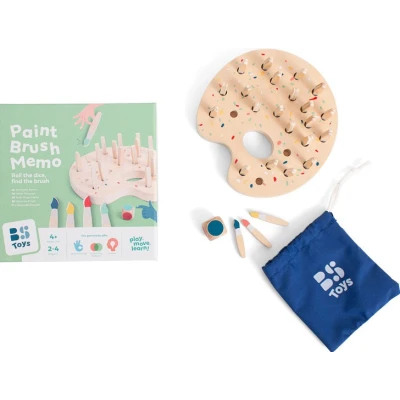 BS Toys Gra memory Kolorowe Pędzle z kostką 4+ | Pan Piksel