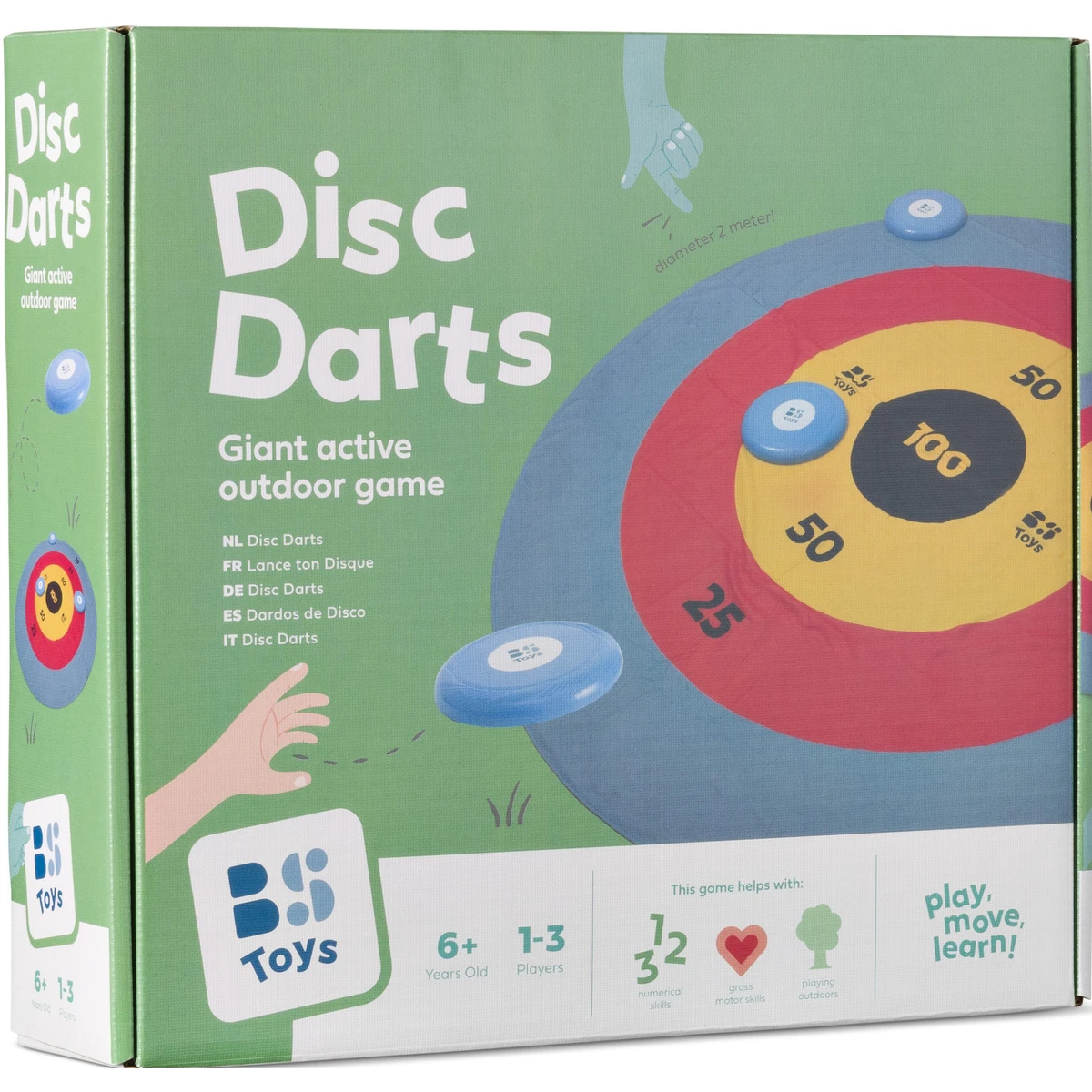 Bs Toys Rozkładana tarcza XXL (2 m średnicy!) z dyskami do rzucania 6+ | Pan Piksel
