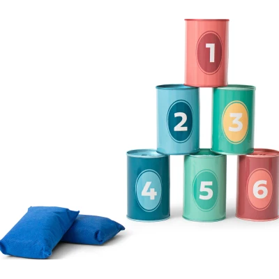 BS Toys Gra Zbijanie puszek woreczkami Zwierzęta 3+ | Pan Piksel