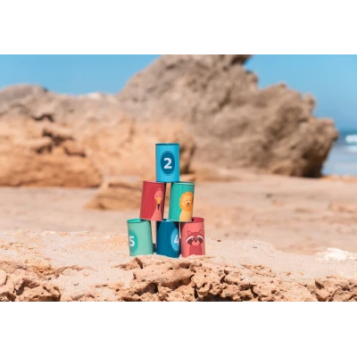 BS Toys Gra Zbijanie puszek woreczkami Zwierzęta 3+ | Pan Piksel