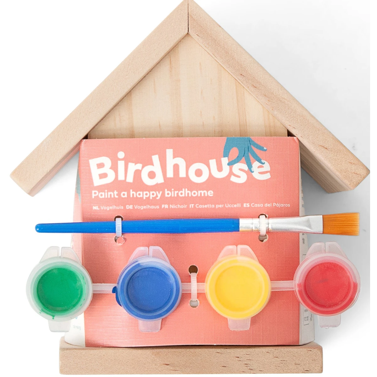 Bs Toys Drewniany domek dla ptaków do malowania farbami DIY 3+ | Pan Piksel