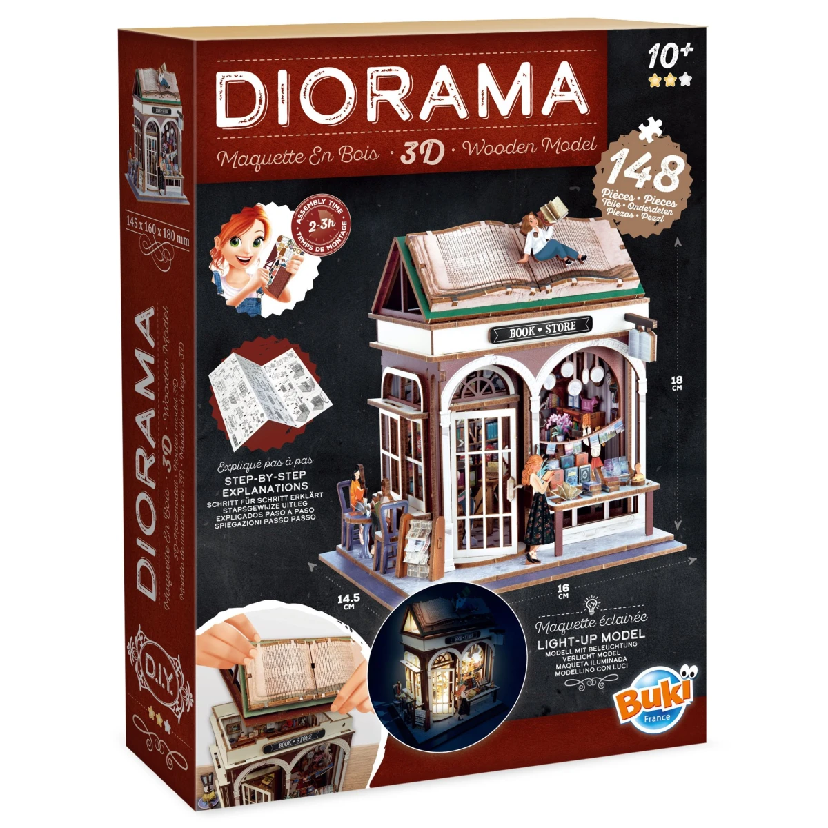 BUKI Zrób to sam DIORAMA księgarnia | Pan Piksel