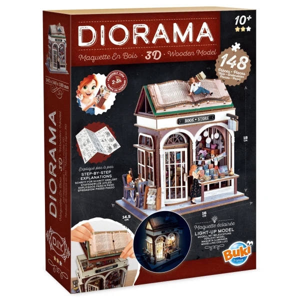 BUKI Zrób to sam DIORAMA księgarnia | Pan Piksel