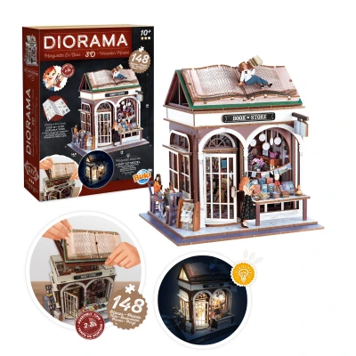 BUKI Zrób to sam DIORAMA księgarnia | Pan Piksel