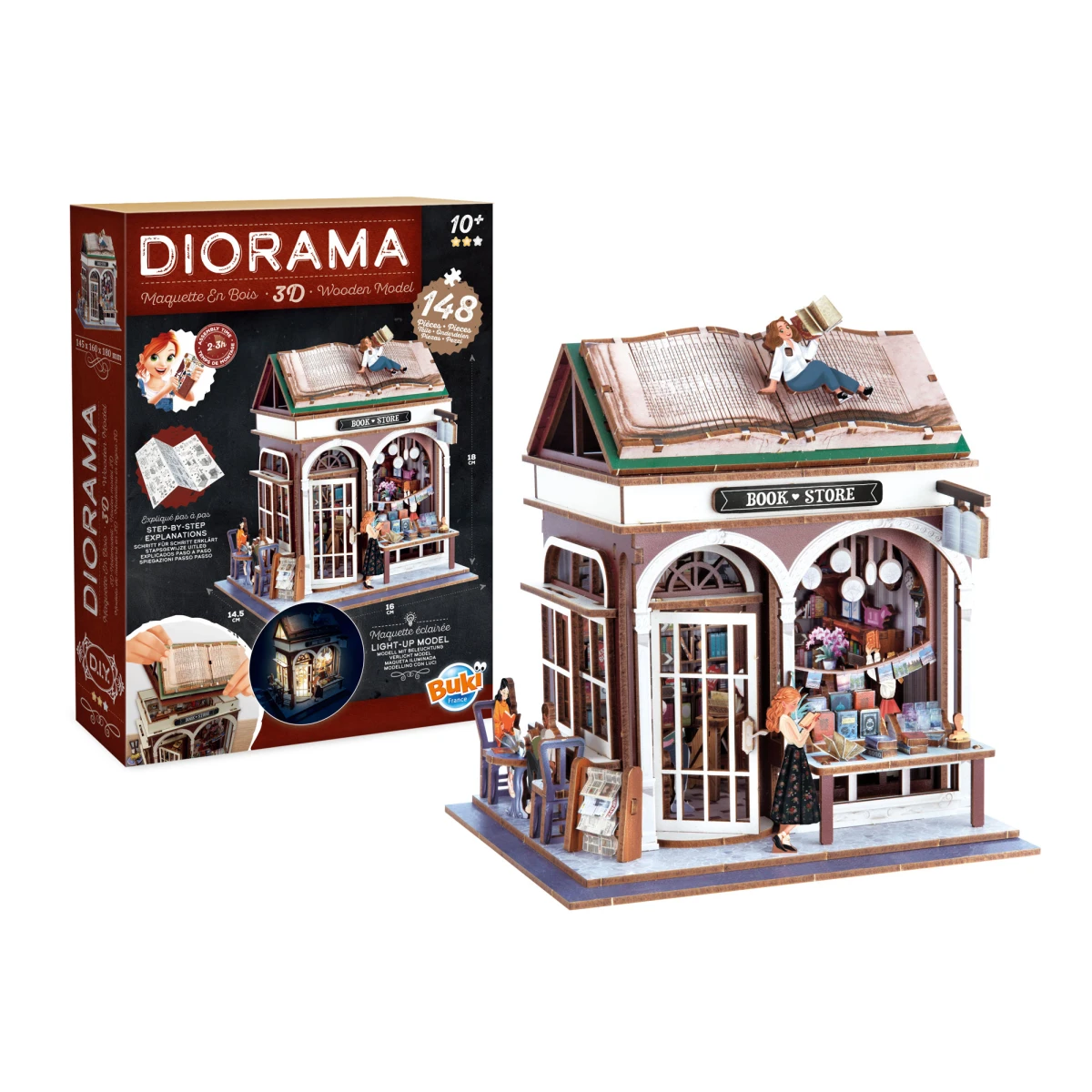 BUKI Zrób to sam DIORAMA księgarnia | Pan Piksel