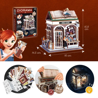 BUKI Zrób to sam DIORAMA księgarnia | Pan Piksel