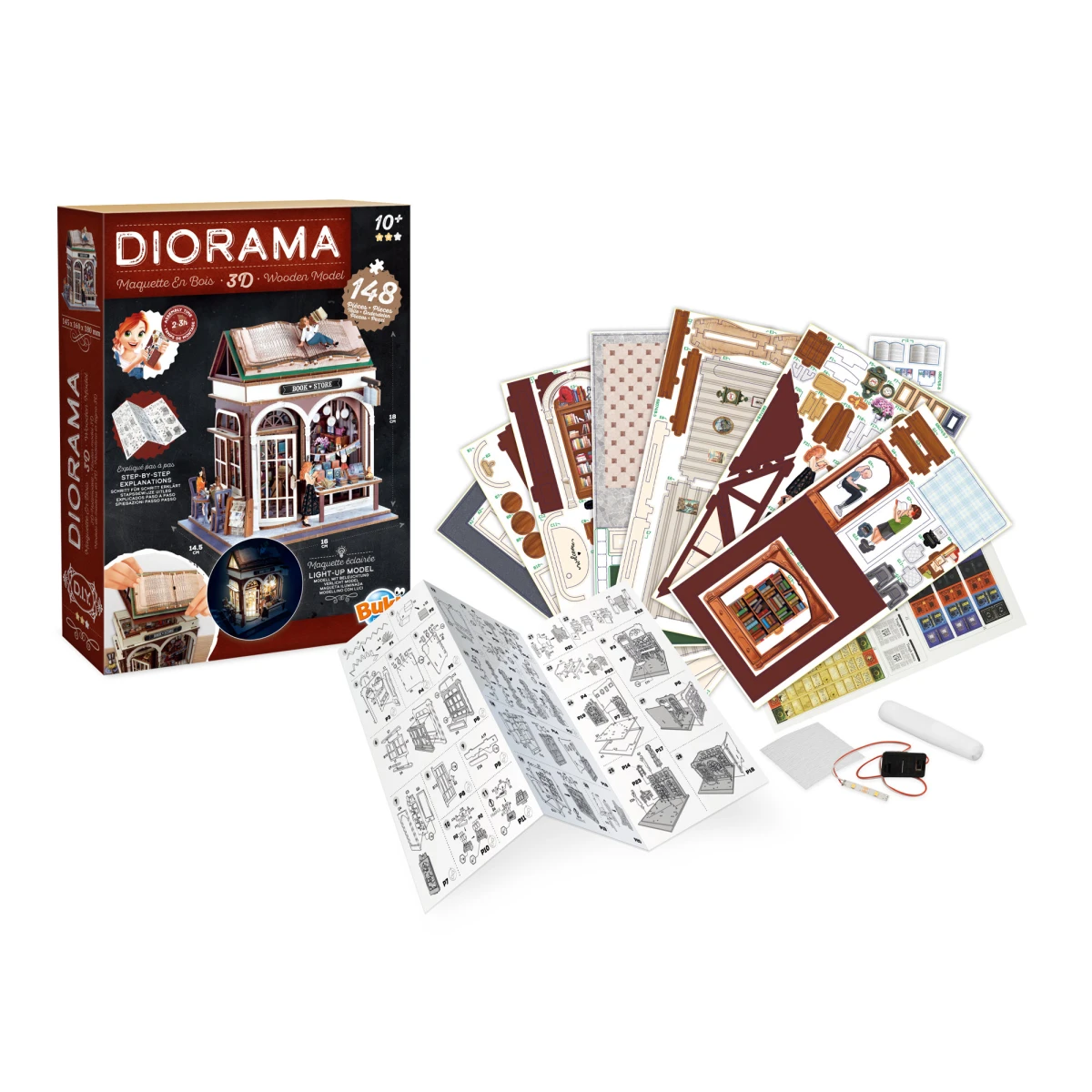 BUKI Zrób to sam DIORAMA księgarnia | Pan Piksel