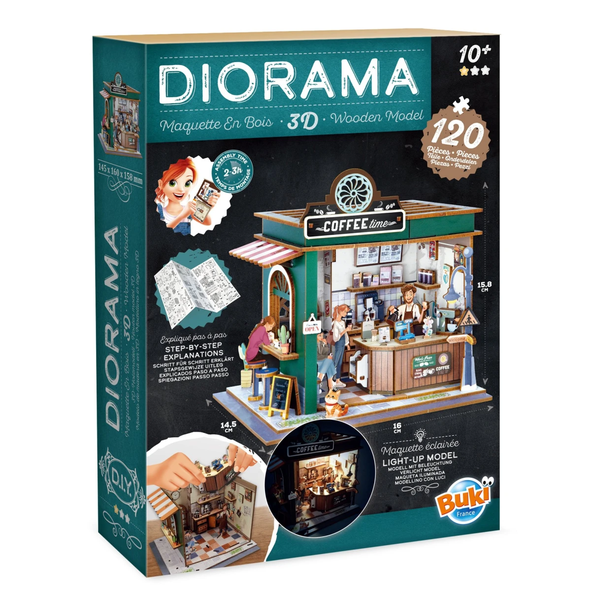 BUKI Zrób to sam DIORAMA kawiarnia | Pan Piksel
