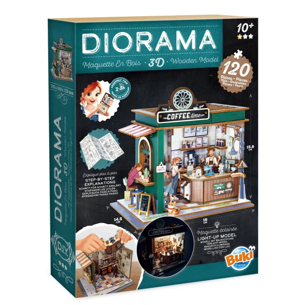 BUKI Zrób to sam DIORAMA kawiarnia | Pan Piksel