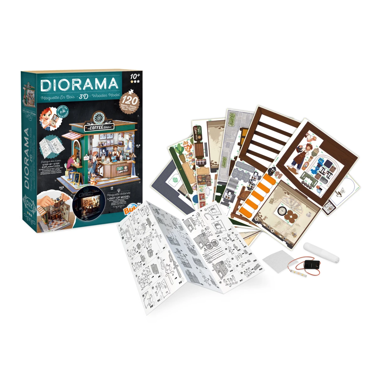 BUKI Zrób to sam DIORAMA kawiarnia | Pan Piksel