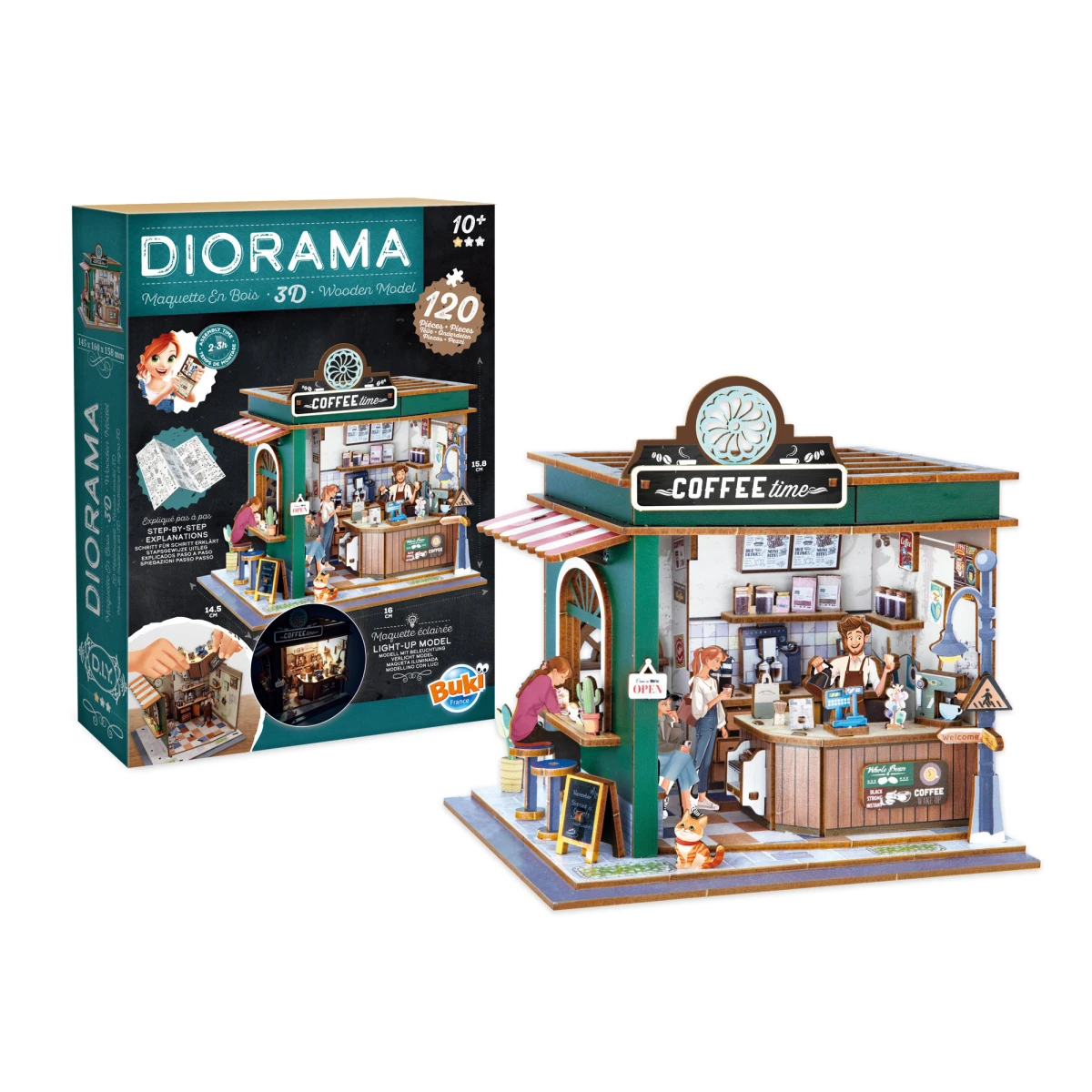 BUKI Zrób to sam DIORAMA kawiarnia | Pan Piksel