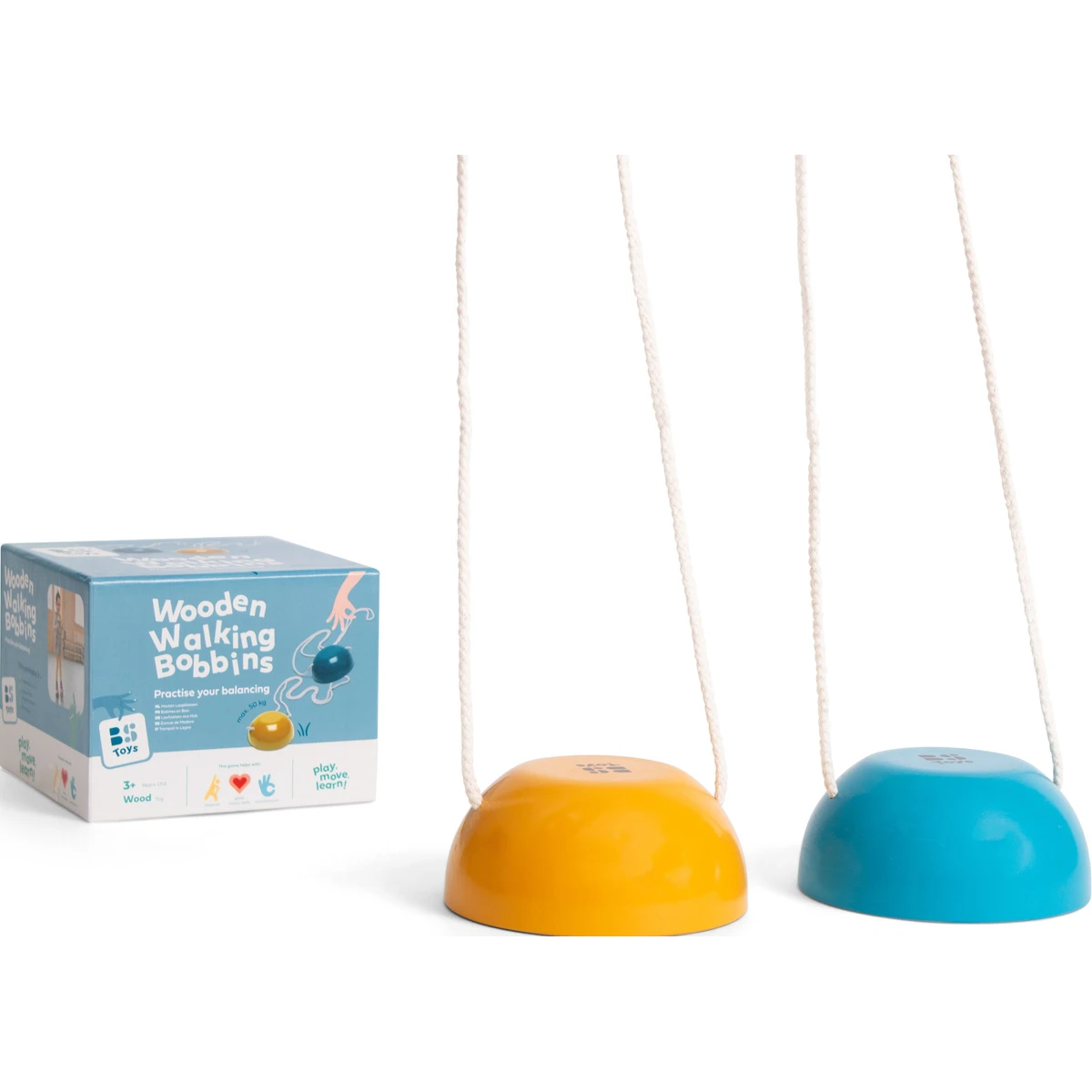 BS Toys Drewniane szczudła – zabawka dla dzieci 3+ nauka równowagi i koordynacji | Pan Piksel