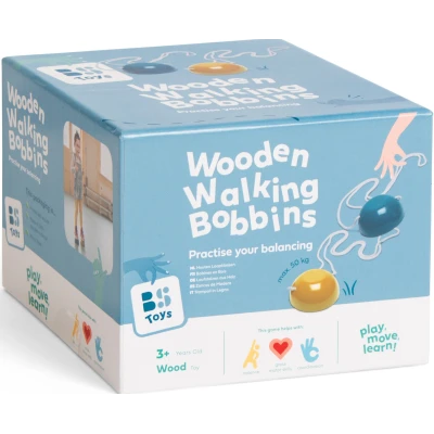 BS Toys Drewniane szczudła – zabawka dla dzieci 3+ nauka równowagi i koordynacji | Pan Piksel