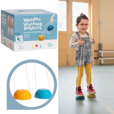 BS Toys Drewniane szczudła – zabawka dla dzieci 3+ nauka równowagi i koordynacji | Pan Piksel