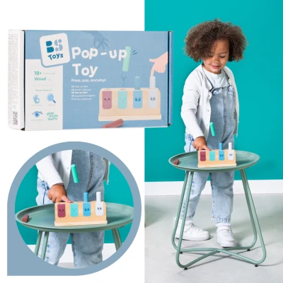 BS Toys Wyskakujące buźki zabawka drewniana POP-UP | Pan Piksel