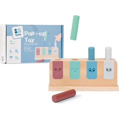 BS Toys Wyskakujące buźki zabawka drewniana POP-UP | Pan Piksel