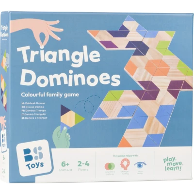 BS Toys Drewniane domino trójkątne – gra logiczna 6+ | Pan Piksel