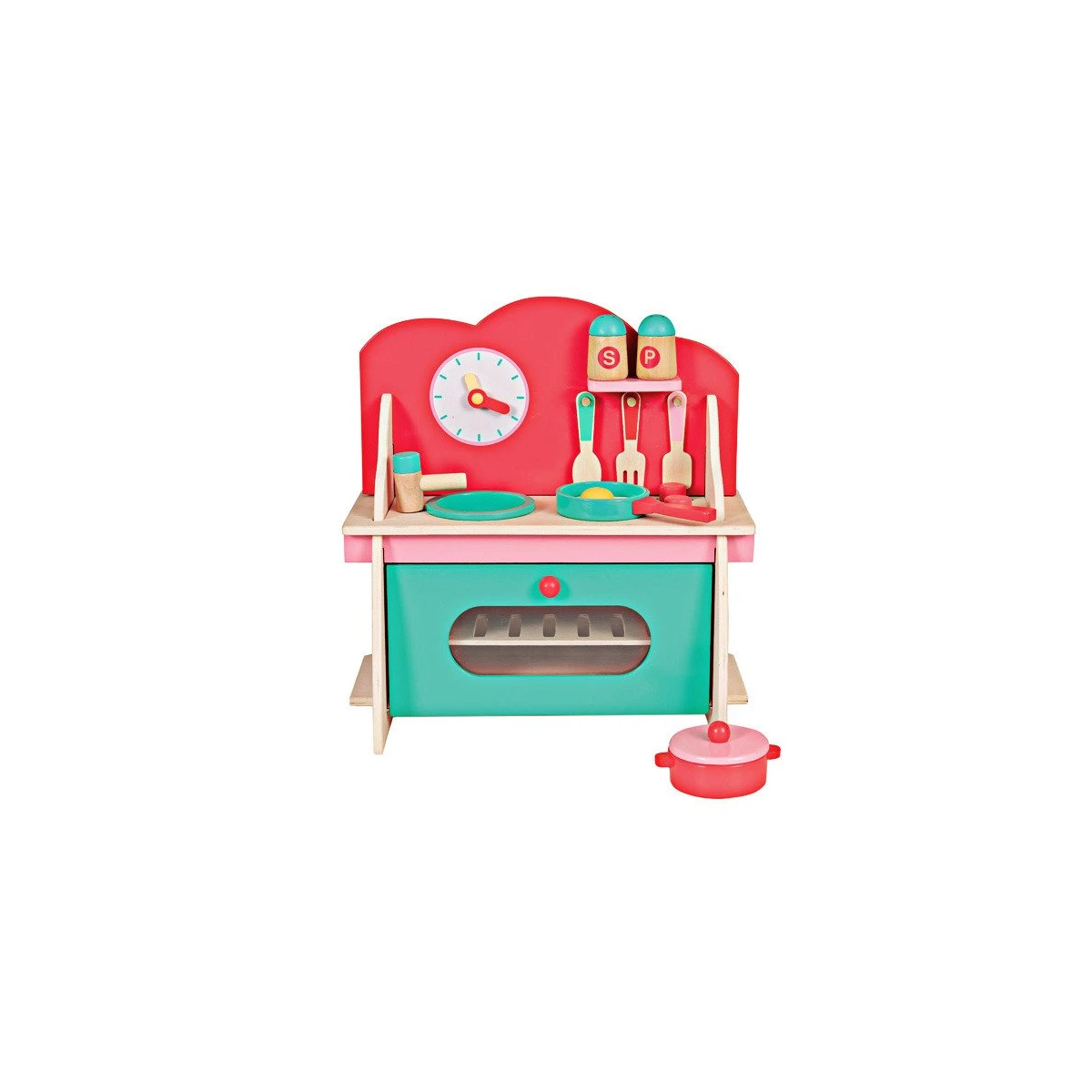 EGMONT TOYS Drewniana kuchnia dla dzieci zestaw | Pan Piksel