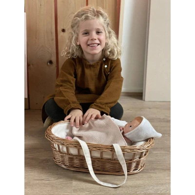 EGMONT TOYS Nosidełko gondola dla lalki z naturalnej wikliny | Pan Piksel