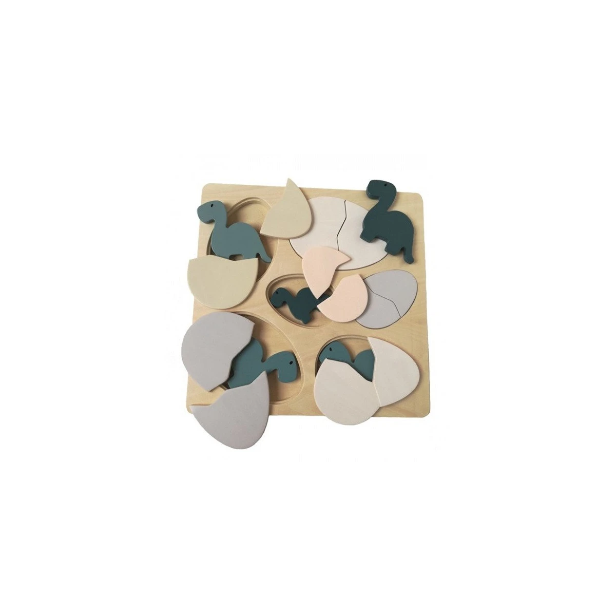 EGMONT TOYS Drewniane puzzle jajka i dinozaury | Pan Piksel