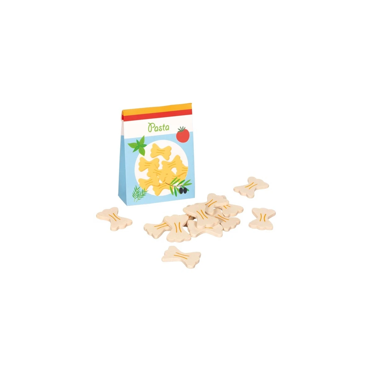 GOKI Drewniany makaron dla dzieci do zabawy | Pan Piksel