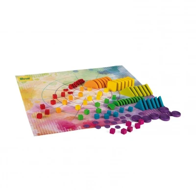 ERZI Drewniana Zabawka do tworzenia mandali liczenia i sortowania MandaLay Rainbow | Pan Piksel