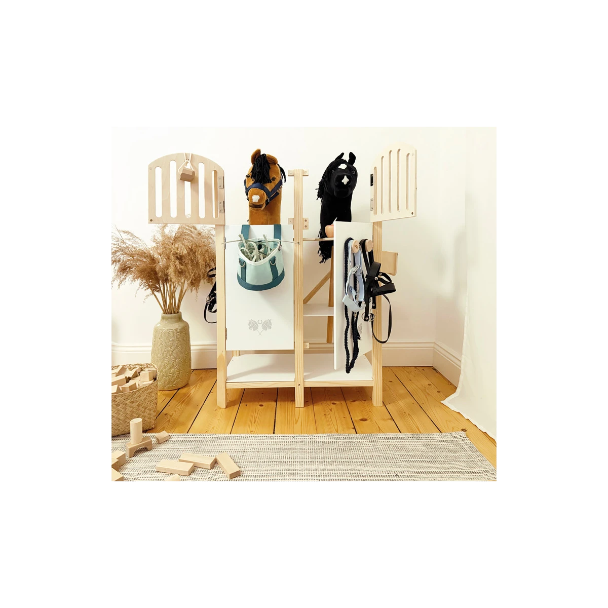 Stajnia Hobby Horse na 2 konie Small Foot | Pan Piksel