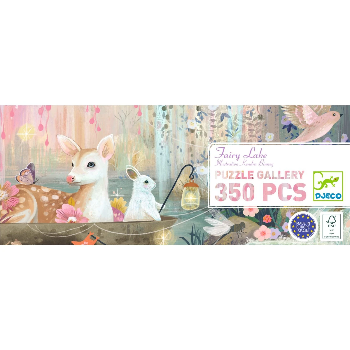DJECO Puzzle tektuowe JEZIORO WRÓŻEK 350 elem. | Pan Piksel