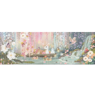 DJECO Puzzle tektuowe JEZIORO WRÓŻEK 350 elem. | Pan Piksel