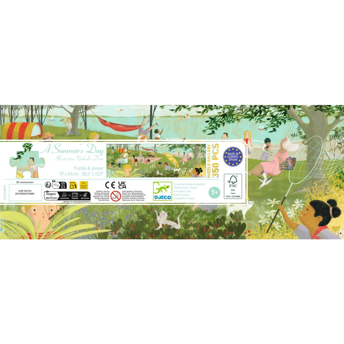 DJECO Puzzle tekturowe LETNI DZIEŃ 350 elem. | Pan Piksel