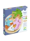 DJECO Drewniane okrągłe puzzle RONDO CROCO | Pan Piksel