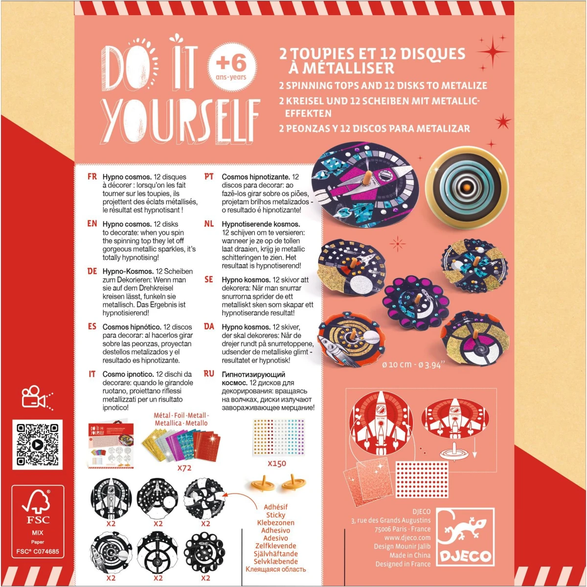 DJECO Zrób to sam bączki HYPNO COSMOS | Pan Piksel
