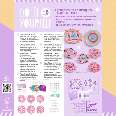 DJECO Zrób to sam bączki FLOWER POWER | Pan Piksel