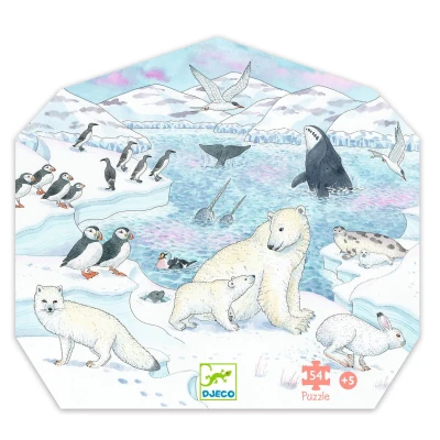 DJECO Puzzle tekturowe ARKTYKA 54 elem. | Pan Piksel