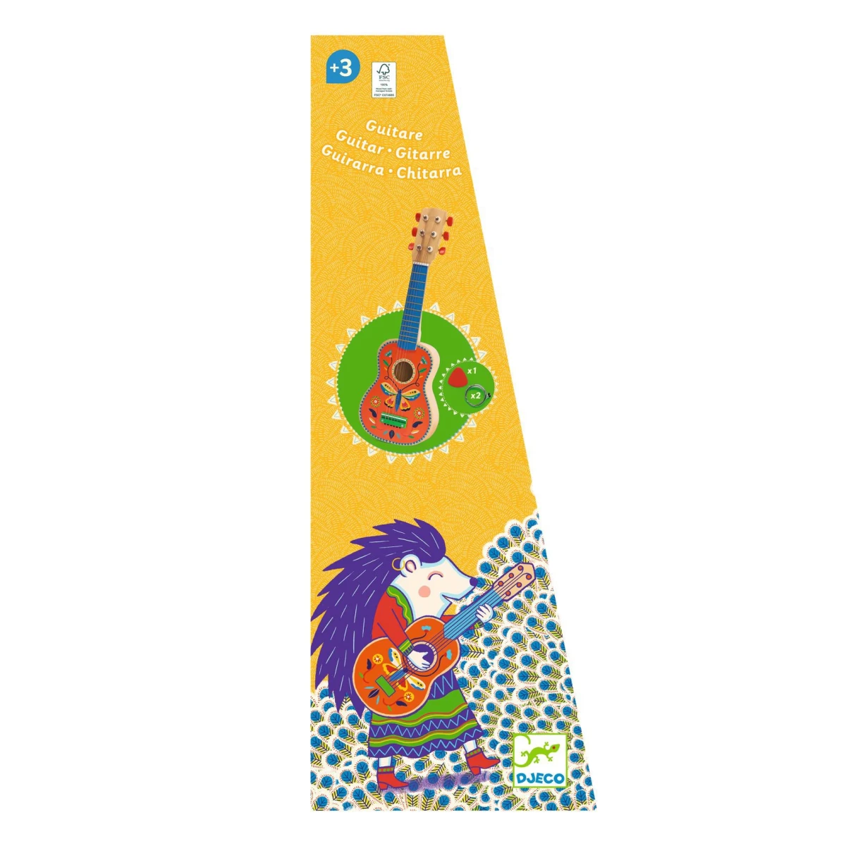 DJECO Gitara 54 cm 6 metalowych strun | Pan Piksel