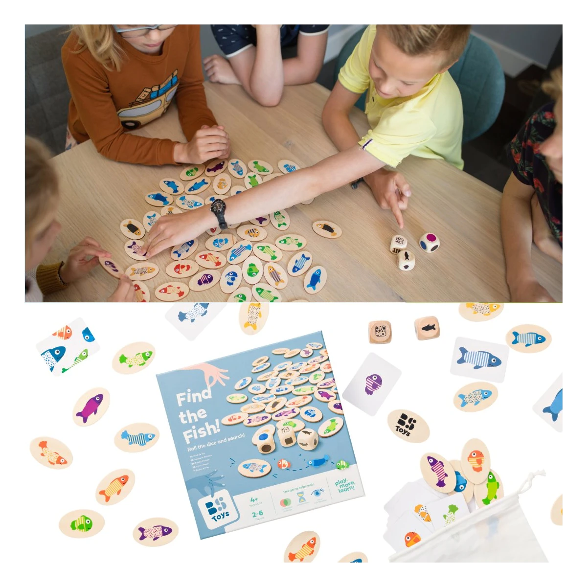 Gra edukacyjna Znajdź rybkę BS Toys | Pan Piksel