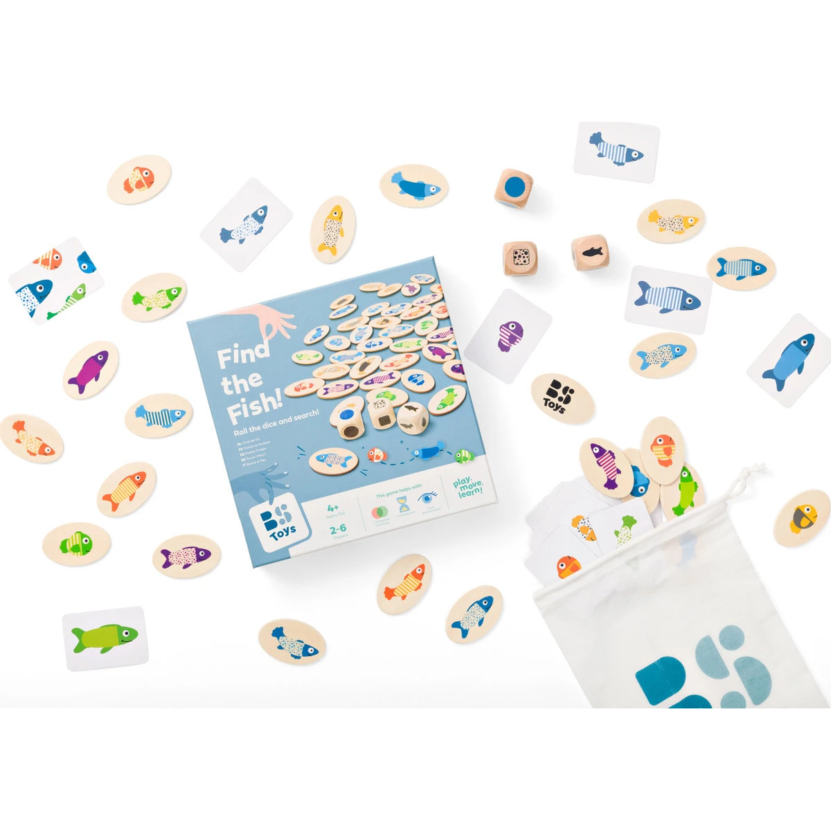 Gra edukacyjna Znajdź rybkę BS Toys | Pan Piksel