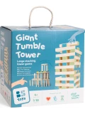 BS Toys Gigantyczna drewniana wieża zręcznościowa XXL – 60 klocków wysokość do 1 m | Pan Piksel