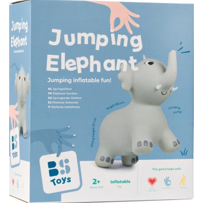 BS Toys Skoczek Słoń zabawka ruchowa 2+ pompka w zestawie | Pan Piksel