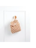 SAUTHON Plecak dziecięcy w kratkę Petit Chou ecru/karmel lekki | Pan Piksel