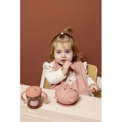 TRIXIE Zestaw do karmienia Miseczka z przyssawką i łyżeczką Kot 4m+ Baby | Pan Piksel