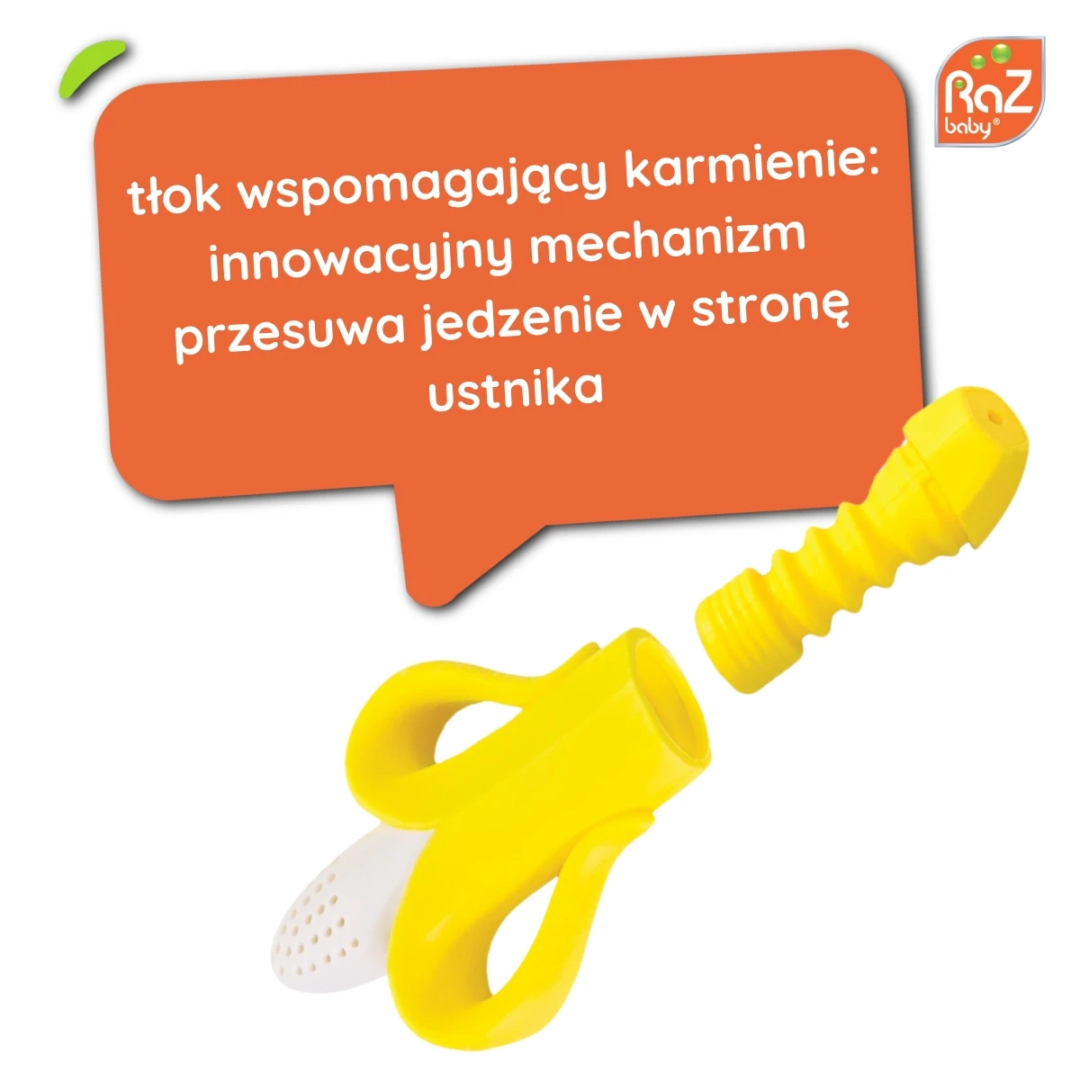 RAZBABY Silikonowy gryzak do owoców i pokarmu Fruitique Banan | Pan Piksel