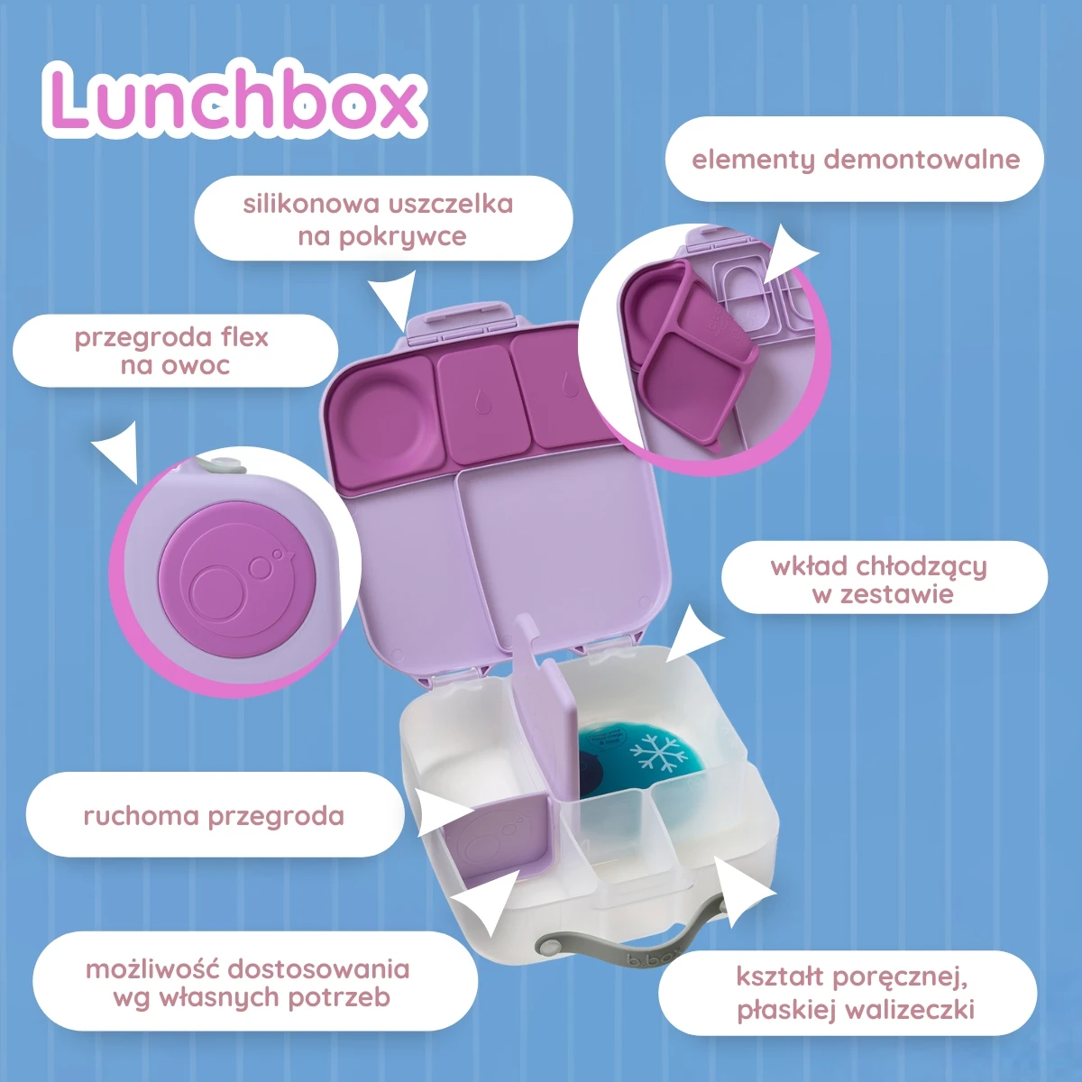 B.BOX Lunchbox Sugar Plum | Pan Piksel