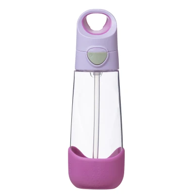 B.BOX Butelka na wodę tritanowa ze słomką 600ml Sugar Plum | Pan Piksel